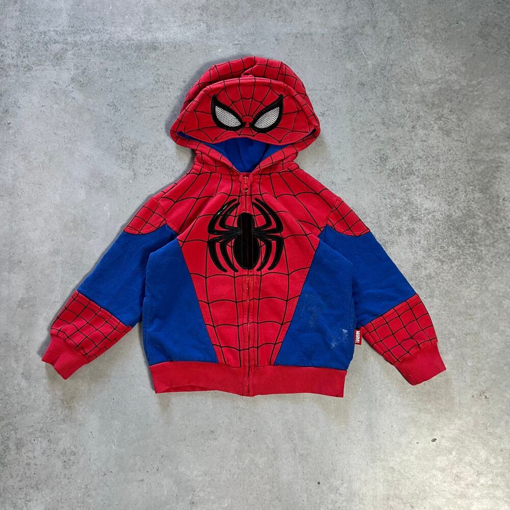 Disney Store Marvel Spider-Man Zip Up Hoodie Jacket Kids Size 4